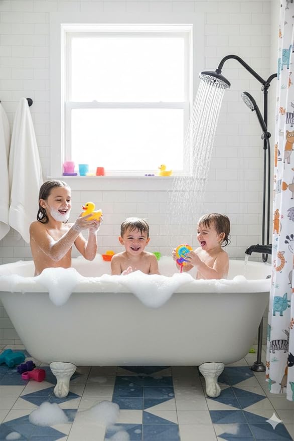 Shower Head with Filters - High Pressure Shower Filter Heads for Hard Water with Handheld - Dual Filtration Removes Chlorine, Fluoride, Heavy Metals (Black)
