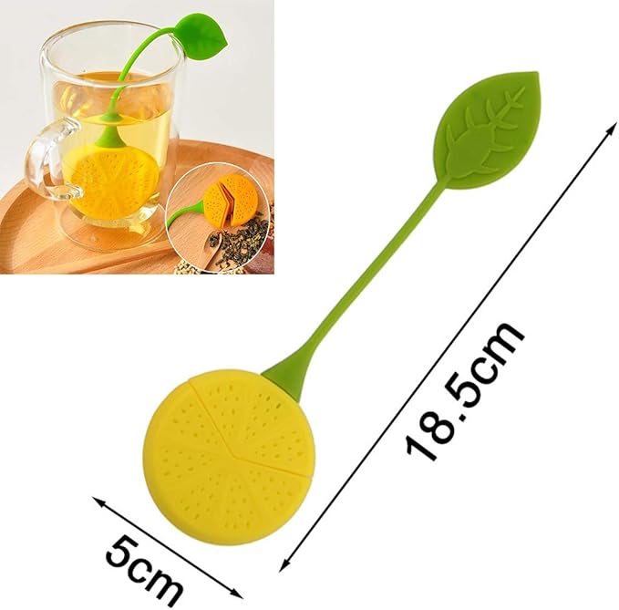 Konrisa Silicone Tea Infuser Set of 6,Creative Animal Tea Ball Strainer Tea Filters Loose Leaf Cute Tea Infuser Strainer Gift For Tea Lovers Includes Unicorn Owl Elephant Shark Squirrel Lemon