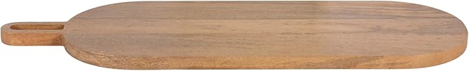 Kate and Laurel Staven Transitional Capsule Serving Board; 30 x 11; Natural Wood; Modern Food-Safe Charcuterie Board Made from Solid Mango Wood for Use as Kitchen Countertop Cheese Board