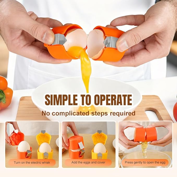 Egg opener, Upgrade Stainless Steel Egg Cutter Egg Cracker Tool Multifunctional Egg Cutter Multipack, 2026 New Egg Shell Separator for Raw Eggs Gadgets Cracker Tool (1, Pink)