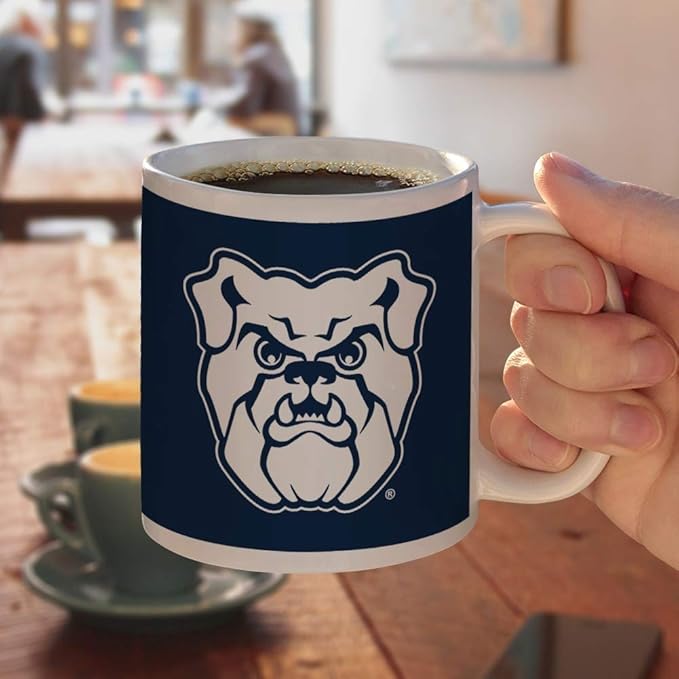 Butler University Bulldogs Official Logo Ceramic Coffee Mug, Novelty Gift Mugs for Coffee, Tea and Hot Drinks, 11oz, White