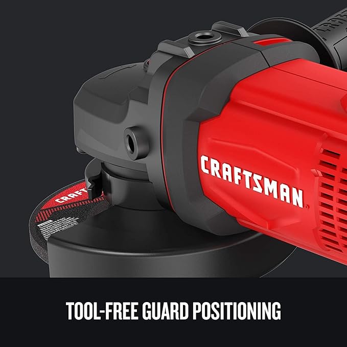 CRAFTSMAN V20 Cordless Angle Grinder Tool Kit, 4-1/2 inch, Battery and Charger Included (CMCG400M1)