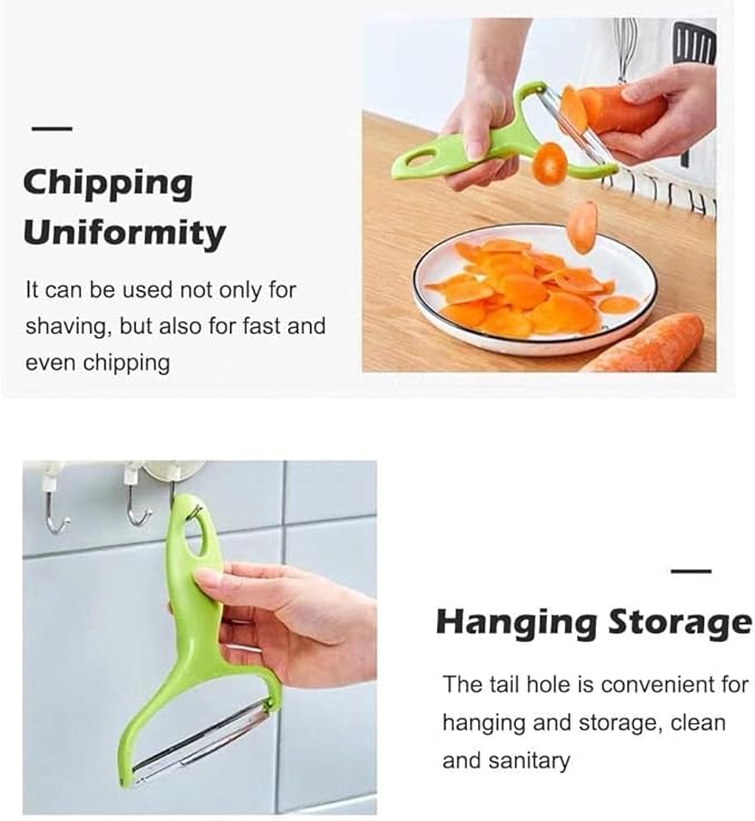 2PC Green Cabbage Shredder,Vegetable Cutter Cabbage Slicer,Stainless Steel Fruit Vegetable Potato Peeler Cabbage Graters Kitchen Must Have for Home Restaurants 18 * 12cm
