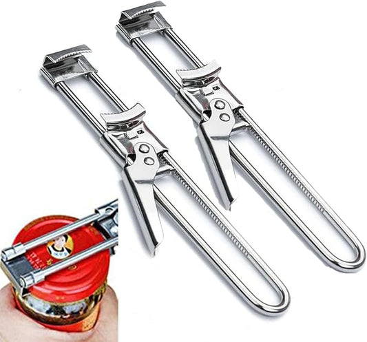 zengxiaoyun® Master Jar & Bottle Opener, Adjustable Multifunctional Stainless Steel Can Opener Jar Lid Gripper, Manual,Kitchen Accessories (2PCS)