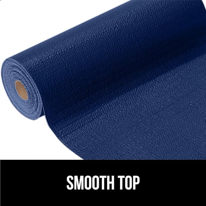 GORILLA GRIP Slip Resistant Drawer and Shelf Liner 2 Pack, Non Adhesive Water Resistant, Easy Clean and Trim, Smooth Surface Liners for Kitchen Cabinet, Shelves, Drawers, Pantry, 20 in x 20 FT, Navy