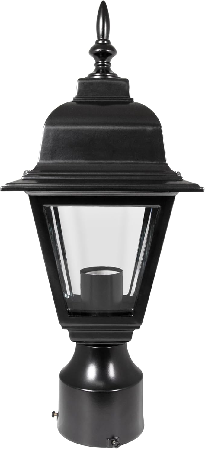 Maple Street Outdoor Post Light with Clear Glass, Wet Rated for Driveway, Patio, and Garden – Design House, 507509