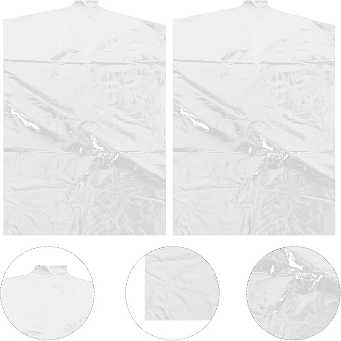 Sosoport 50pcs Clothing Storage Bags Transparent Garment Covers PE Thickened Dustproof Hanging Suit Covers with Hanger for Clothes