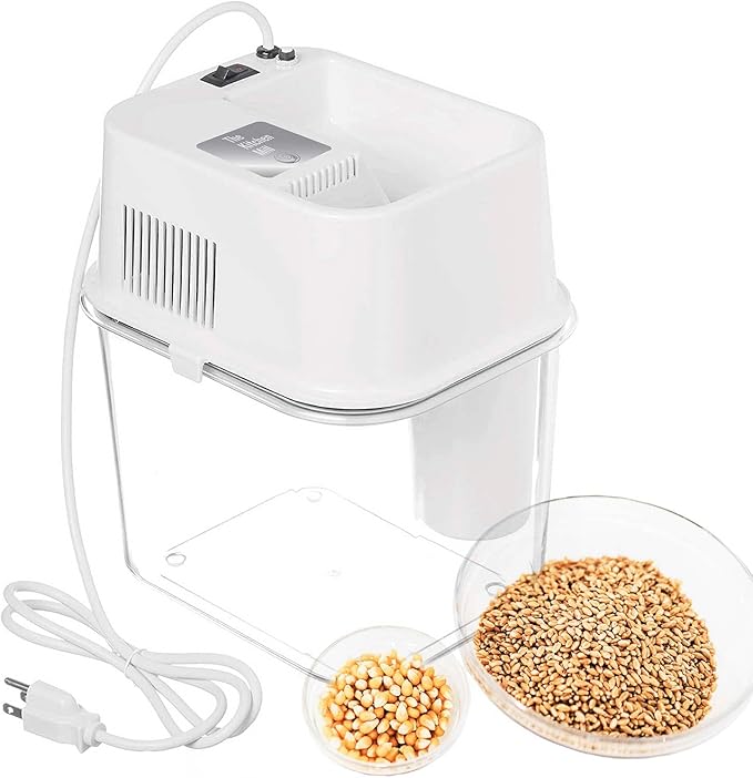The Kitchen Mill Electric Grain Mill - High Speed Wheat, Corn, & Grain Grinder, Flour Mill - Assembled in the USA - Stainless Steel Milling Chamber