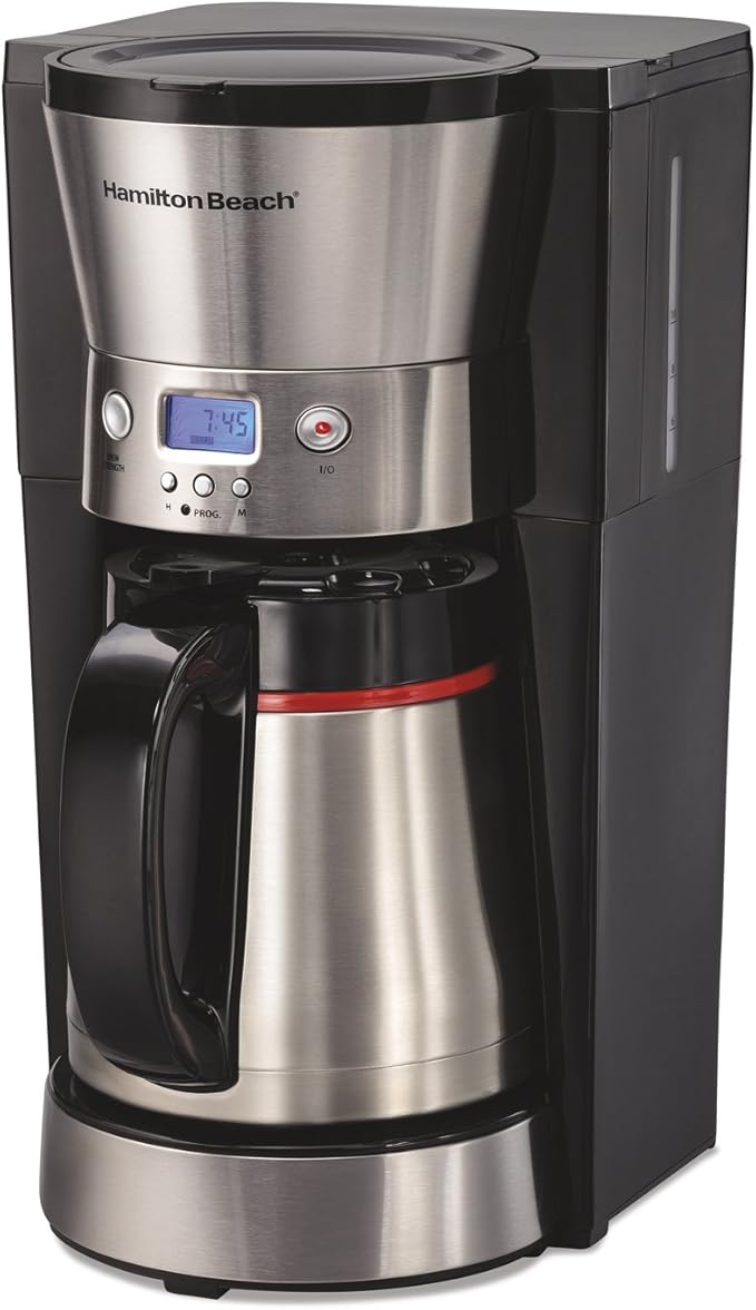 Hamilton Beach 46896A 10 Cup Coffee Maker with Vacuum Stainless Thermal Carafe, Black