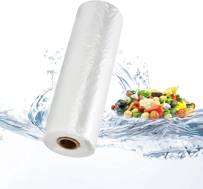 12x20 Plastic Produce Bags on a Roll - Clear Plastic Bags for Food, Vegetable, Fruits, Bread, Pet Bags and Grocery Clear Bag- 350 Bags/roll (12''x20'', 20 Rolls)