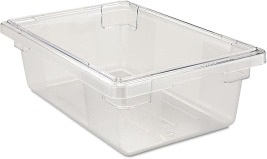 Rubbermaid Commercial Products Polycarbonate Food Storage Box/Tote, 3.5 Gallon, Clear, for Restaurant/Kitchen/Cafeteria