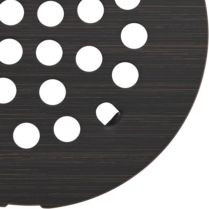 Bropury 4-1/4-Inch Easy-to-Install Snap-in Shower Drain Cover Floor Drain Replacement Cover Stainless Steel (Oil Rubbed Bronze)