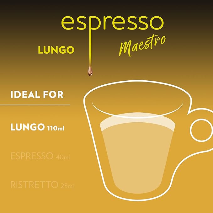 Lavazza Avvolgente Lungo Dark Roast Capsules Compatible with Nespresso Original Machines (Pack of 60) ,Value Pack, Blended and roasted in Italy, Full bodied with velvety, rounded flavor