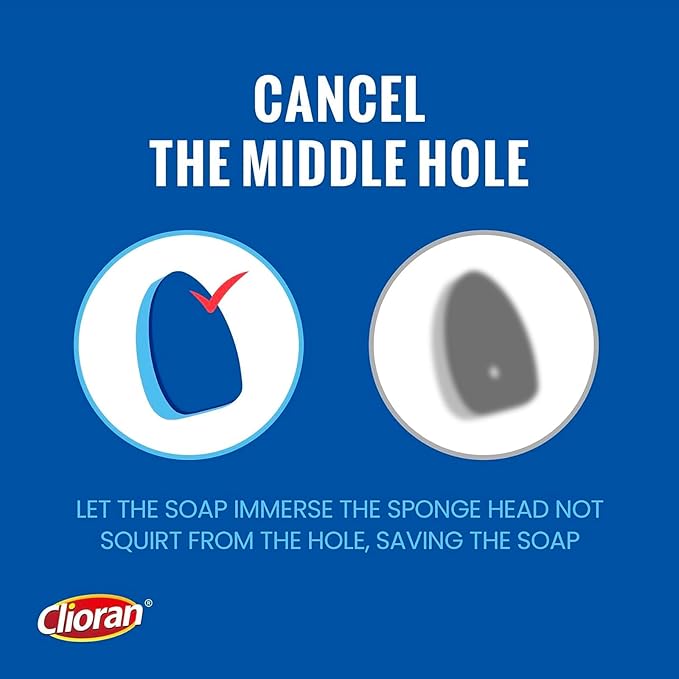 Dishwand Refills Sponges Heads with Soap Control Handle, 6 Non-Scratch Replacement Sponge Head for Dish Wand,Leak-Proof Handle,Universal Compatible Soap Dispensing Brush for Kitchen,Dishwasher
