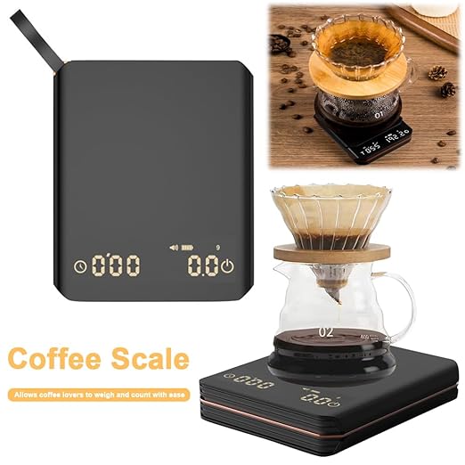 Mini Pour Over Drip Espresso Scale Electronic Coffee Scale with Timer Rechargeable High Precision Kitchen Scale Home Accessories