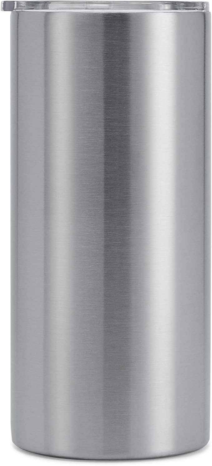 makerflo 20 oz Thick Stainless Steel Tumbler Pack of 25 with Lid & Straw | Craft-Ready for DIY Gifts & Personalization (Epoxy, UV DTF, Vinyl, and Laser Engraving) - Not for Sublimation