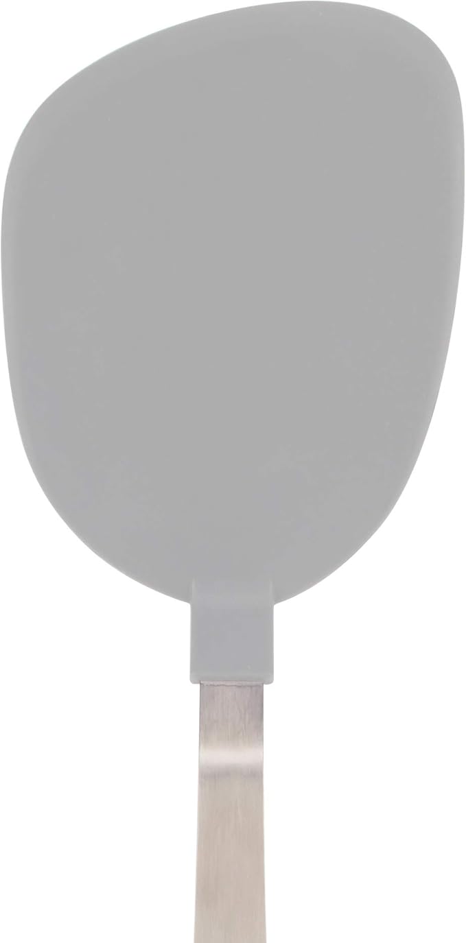 Tovolo Jumbo Nylon Flex Turner, Oversized Pancake Turner, Flexible Kitchen Spatula for Non-Stick Cookware, Scratch-Resistant Nylon Kitchen Utensil for Cooking & Flipping Eggs, Oyster Gray
