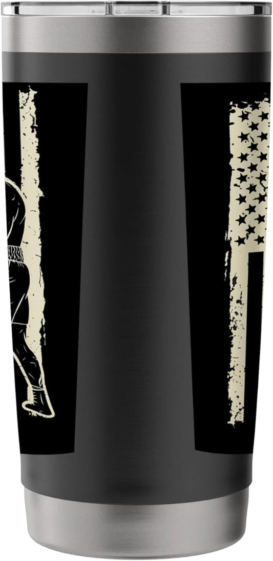 American Flag Boxing Patriotic Boxer Stainless Steel Insulated Tumbler