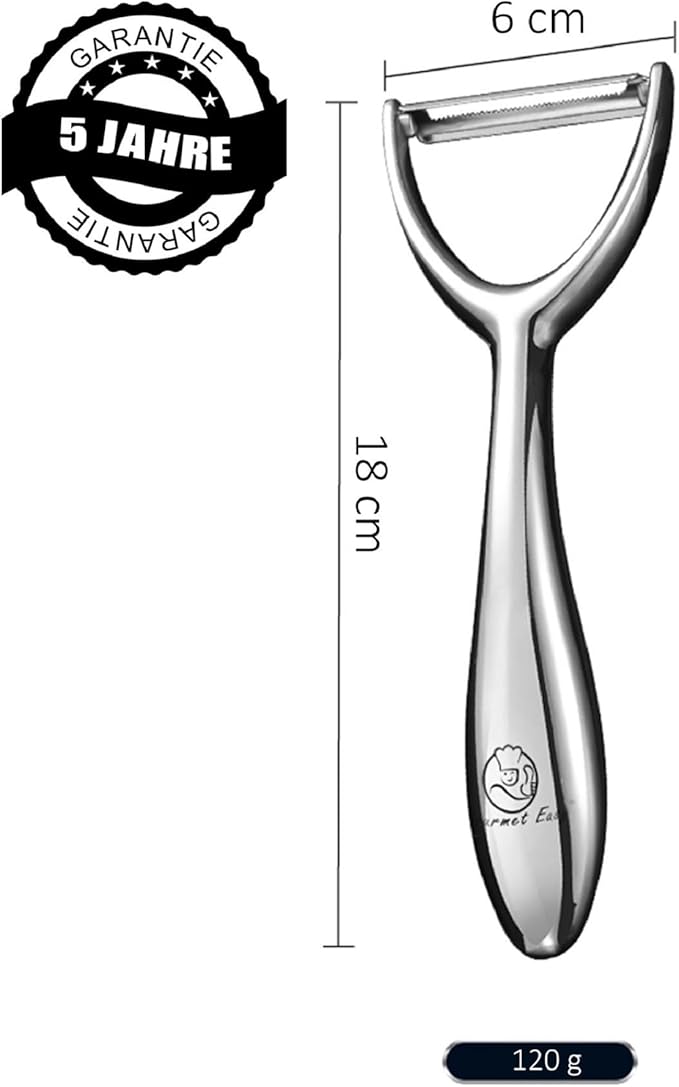 Vegetable Peeler, Premium Stainless Steel Potato Peeler, High Tensile Ultra Sharp Blade Fruit and Food Slicer, Y Shaped with Ergonomic Non-Slip Handle, Dishwasher Safe with 5 Years Warranty