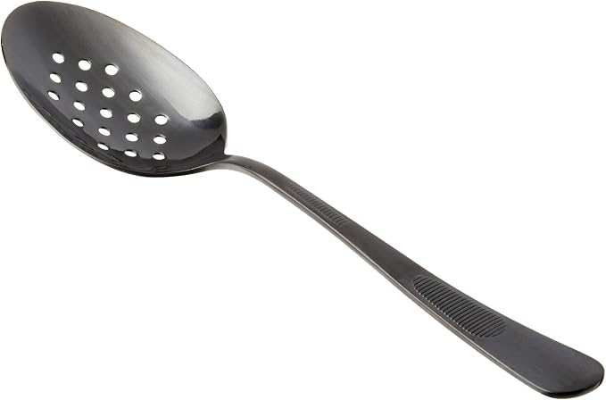 Mercer Culinary 18-8 Stainless Steel Plating Spoon, 9 Inch, Matte Black