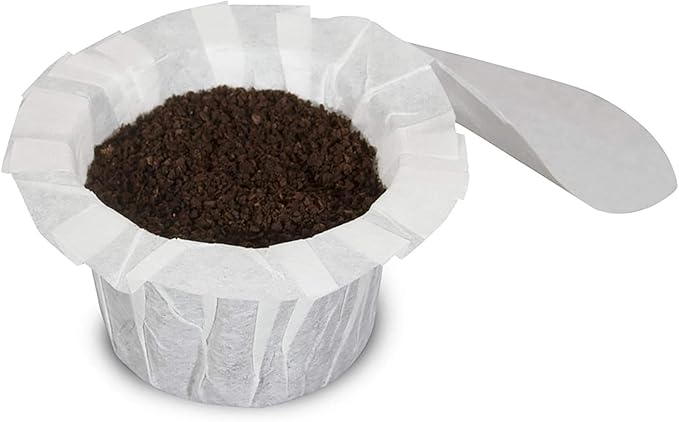 Perfect Pod EZ-Cup 2.0 Disposable Paper Coffee Filters for Single-Serve Reusable Coffee Pods Pod Capsule, 6-Pack (300-Ct)