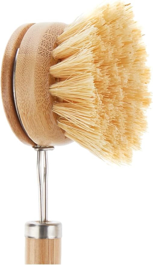 Tieralia Bamboo Dish Brush Gift Set – 5-Piece Kitchen Cleaning Bundle with Bottle Brush, Palm Brush, Scrub Brush & Sponge Pads | Elegant Wood Handles, Scratch-Safe Bristles, Giftable Packaging