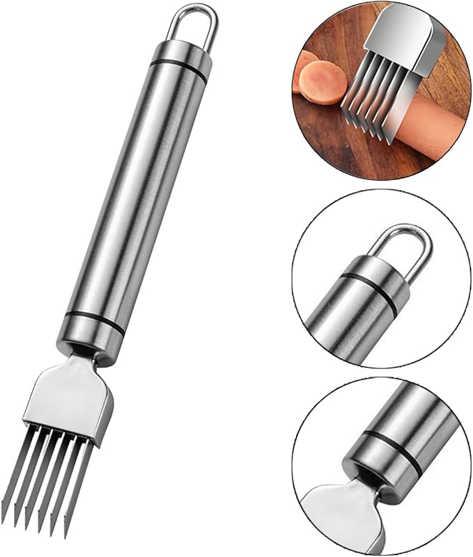 2 PCS Scallion Cutter Kitchen Scallion Cutters Shred Knife with Stainless Steel Scallions Cutter Vegetable Garlic Cutteres Food Speedy Chopper for Kitchen Cutting Vegetable Onion Garlic Cutteres Tool