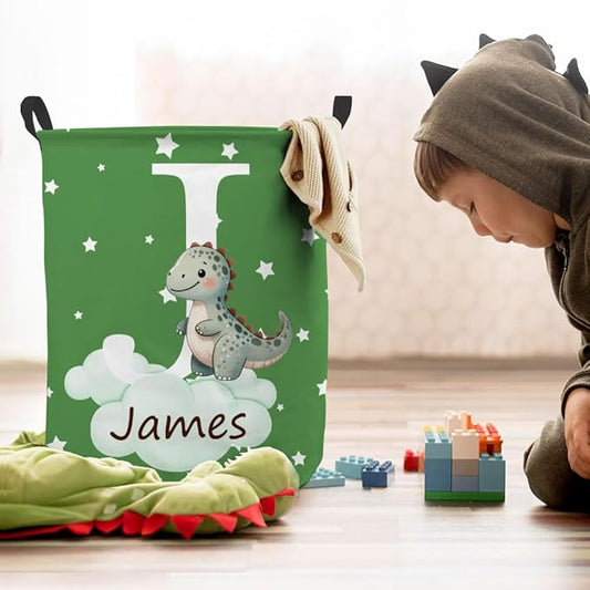 callie Personalized Animal Laundry Basket for Kids Baby, Waterproof Collapsible Cute Laundry Hamper, Clothes Toys Storage Bin for Bedroom Nursery (13.8" x 16.5", 15.7" x 19.6")