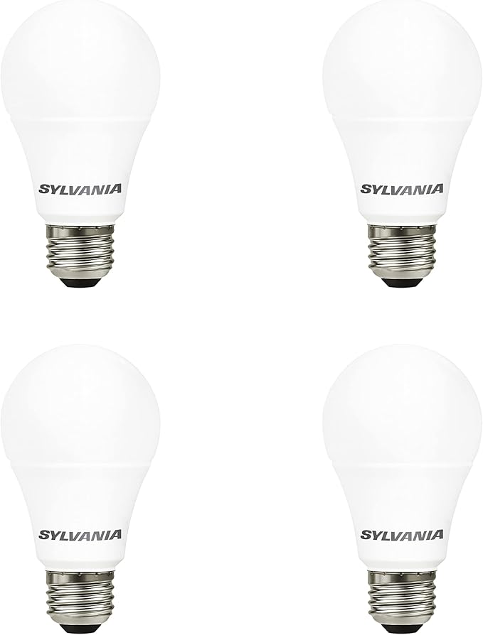 Sylvania LED A19 Light Bulb, 100W Equivalent, Efficient 14W, 1500 Lumens, Frosted Finish, Daylight - 4 Pack (78103)