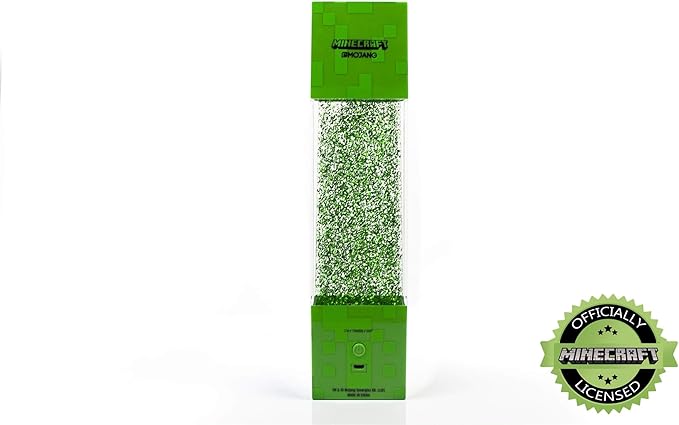 Minecraft Creeper Glitter Motion Light | 12-Inch Fun Mood Light LED Lamp