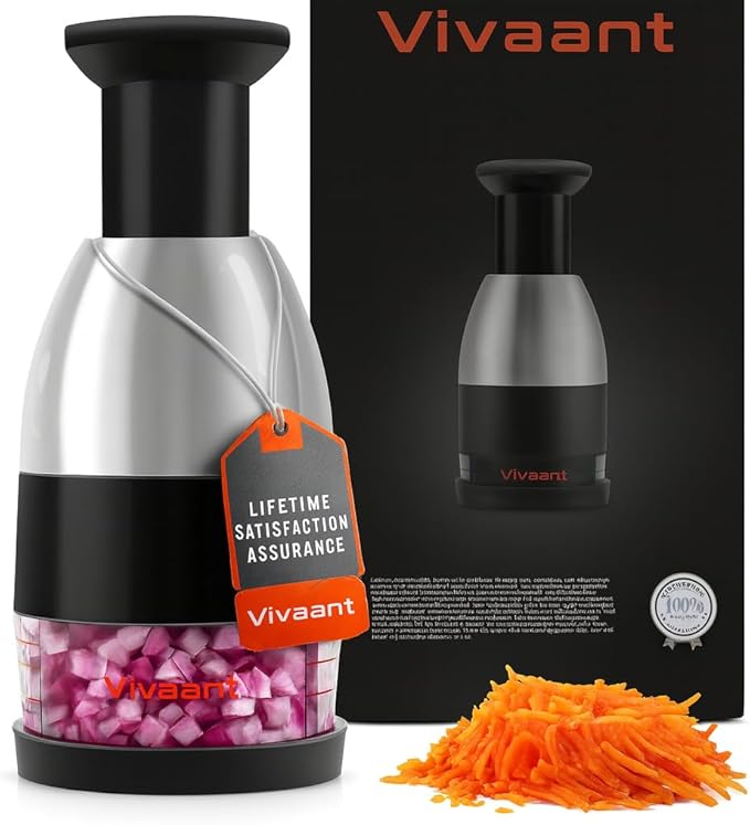 Manual Hand Chopper - Versatile Food Dicer, Vegetable slicer and Onion Chopper, Handy Nut Chopper, Garlic Mincer and Onion cutter, Tomato - Efficient and Quick Kitchen Aid