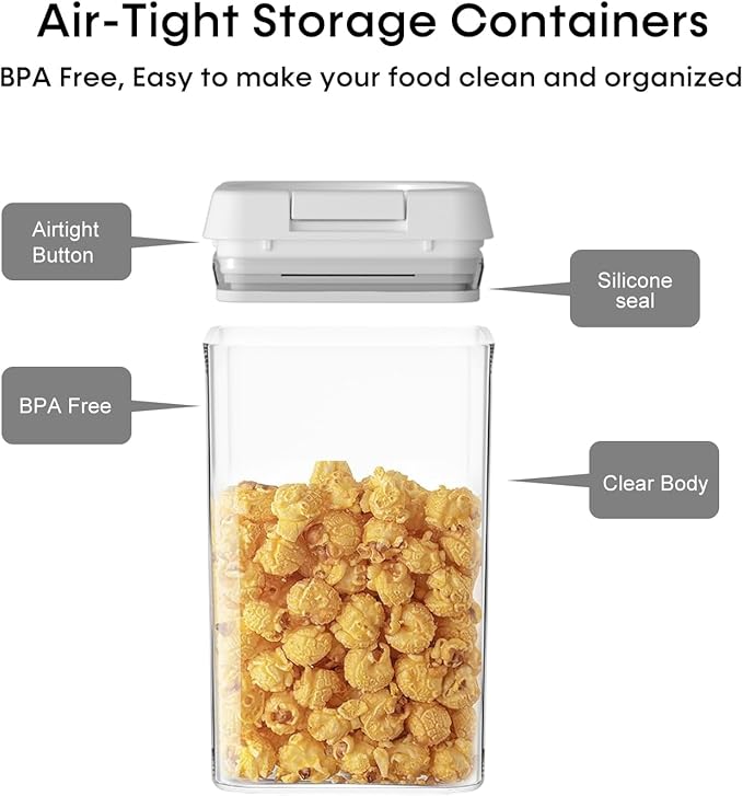 Airtight Container Food Storage Containers Kitchen Pantry Storage Containers for Snacks Candy Salt Herbs Spices (3)