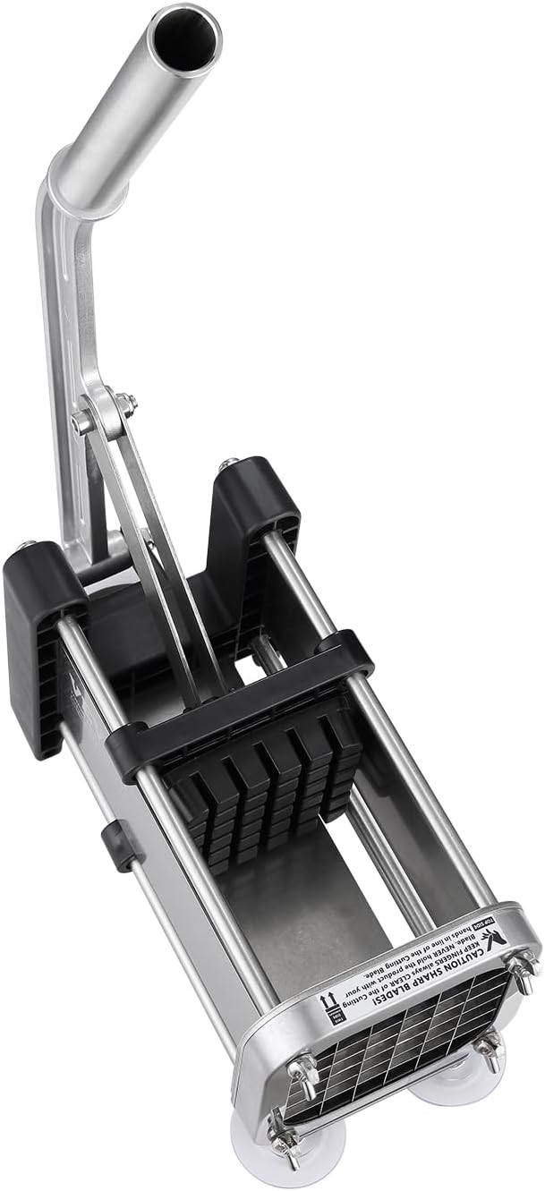 VEVOR French Fry Cutter, Potato Slicer with 1/2-Inch Stainless Steel Blade, Manual Potato Cutter Chopper with Suction Cups, Great for Potato, French Fries, Cucumber, Vegetables, Carrot