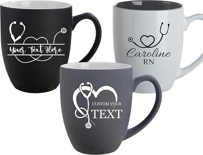 Custom Engraved Coffee Mug - Personalized Nurse Gifts, Graduation Gift for Nurses Week Retirement Graduation Appreciation Present, Birthday Gift for Nursing Student RN Practitioner (Mug, Nurse)