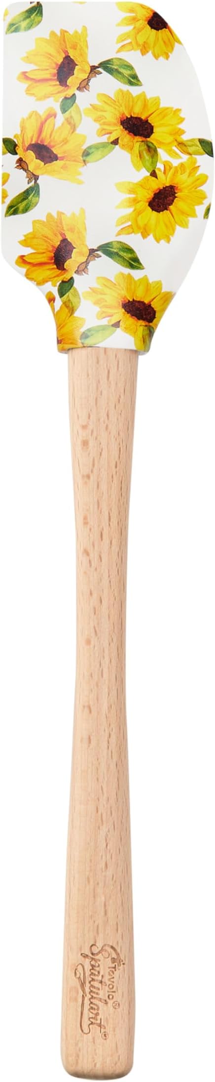 Tovolo Spatulart ‘Sunflower’ Silicone Spatula with Wood Handle – BPA Free, Heat-Resistant, Ideal for Baking, Mixing & Meal Prep