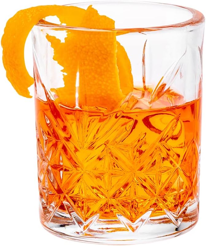 Restaurantware Timeless 2 Ounce Shot Glasses Set of 6 Etched Vintage Shot Glasses - Dishwasher-Safe Chip-Resistant Clear Glass Shot Glass Set Lead-Free For Whiskey Tequila or Vodka