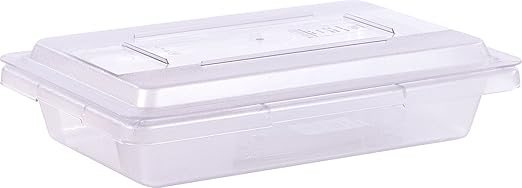 Carlisle FoodService Products Storplus Food Storage Container with Stackable Design for Catering, Buffets, Restaurants, Polycarbonate (Pc), 2 Gallons, Clear, (Pack of 6)