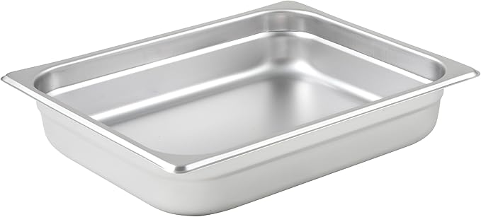 Winco Anti-Jam Half X 2-1/2", 2.5" Deep, Stainless Steel