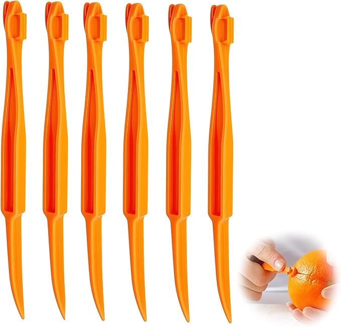 6 Pcs Orange Peeler Tools- Easy Orange & Lemon Fruit Peel Cutter Vegetable Slicer Fruit Tools