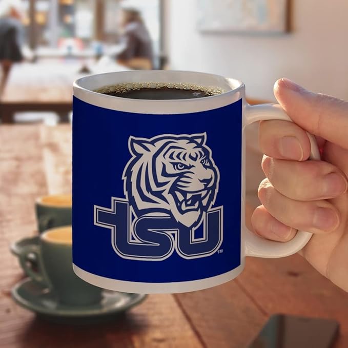 Tennessee State University Primary Logo Ceramic Coffee Mug, Novelty Gift Mugs for Coffee, Tea and Hot Drinks, 11oz, White