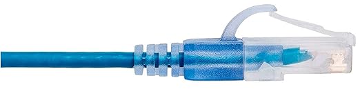 Monoprice Cat6A 25ft Blue 5-Pk Patch Cable UTP 30AWG 10G Pure Bare Copper Snagless RJ45 SlimRun Series Ethernet Cable