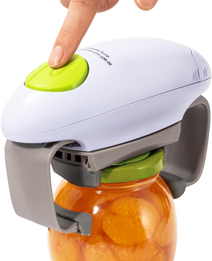 Electric Jar Opener, One Touch Automatic Jar Opener with High Power Torque, Hand Free Bottle Jar Lid Openers for Women, Seniors, Arthritis Hands, Weak Hands and Chef, Best Kitchen Gadget for Home Use