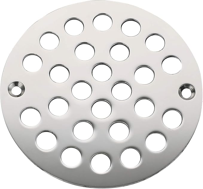 4 Inch Screw-in Shower Strainer Drain Cover Replacement Floor Strainer Floor Drain，Chrome