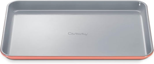 Caraway Non-Stick Ceramic Baking Sheet - Naturally Slick Ceramic Coating - Non-Toxic, PTFE & PFOA Free - Perfect for Baking, Roasting, and More - Medium (15" x 10") - Perracotta