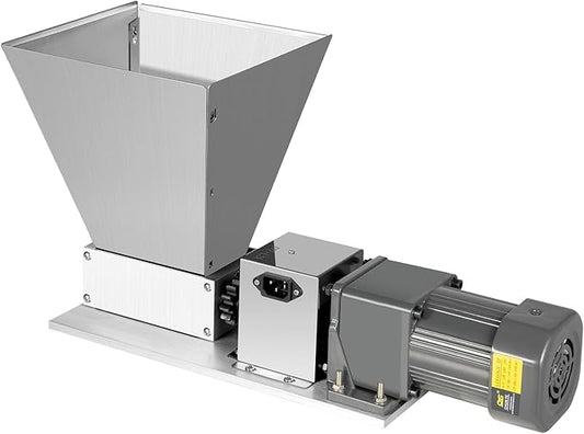 4L/4.23QT Electric Grain Grinder, 60W 110V Stainless Steel Pellet Mill 75rpm Animal Feed Pellet Machine with 4 Hopper, Home Brew Grain Mill Malt Crusher for Wheat, Rice, Corn, Sorghum