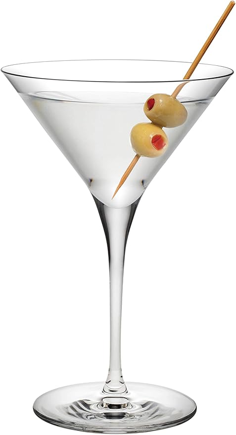 NUDE Vintage Set Of 2, Crystal Martini Glasses 9.75 oz, Lead-Free, Perfect for Drinking Martini, Margarita, Coctail, Glassware for Home