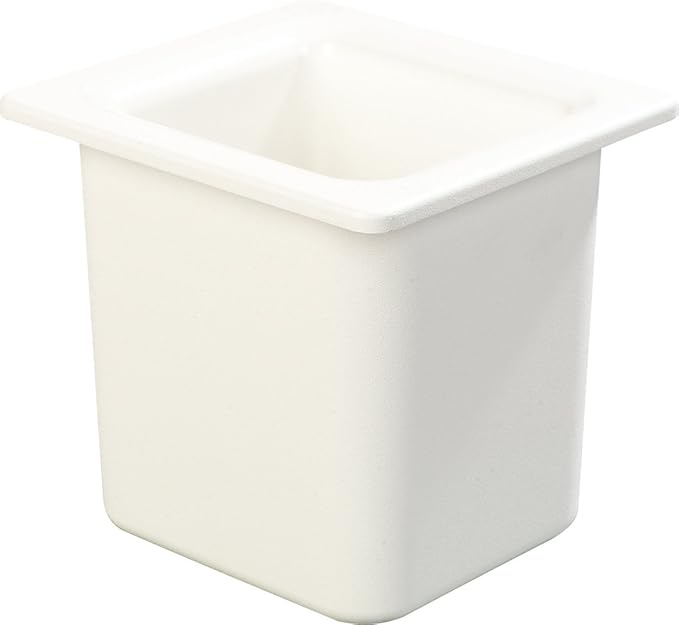 Carlisle FoodService Products CM110502 Coldmaster ABS High-Capacity Sixth-Size Food Pan, 1.70 qt. Capacity, 6-7/8 x 6-1/4 x 6-3/8", White