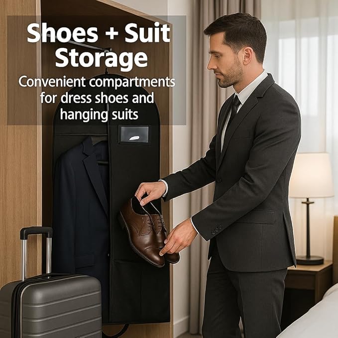 Large Heavy Duty Garment Bags for Hanging Clothes, Clothing Storage with Zippered Design, Breathable Garment Bags for Travel, Long Garment Bags for Dresses and Suits, Hanging Garment Bags for Closet