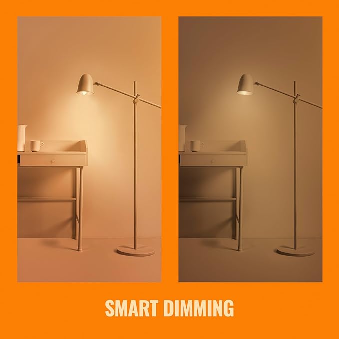 WiZ 65W BR30 Soft White LED Smart Bulb - Pack of 6 - E26- Indoor - Connects to Your Existing Wi-Fi - Control with Voice or App + Activate with Motion - Matter Compatible