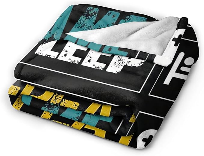 Game Blanket Gaming Gamer Throw Blanket Cozy Plush Black and White Fleece Flannel Ultra Soft Blankets Lightweight Fuzzy Party Gifts for Girls Boys Women Men Adult Kids 50"X40"